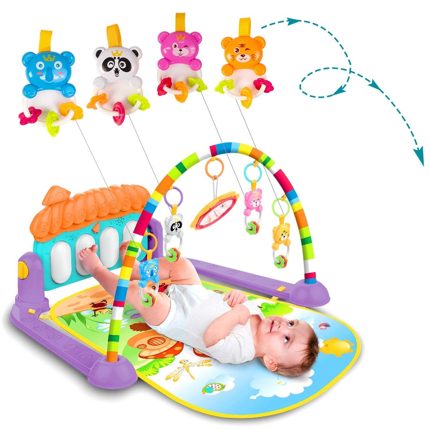 Interactive and educational play mat with piano Ricokids - Model 7316