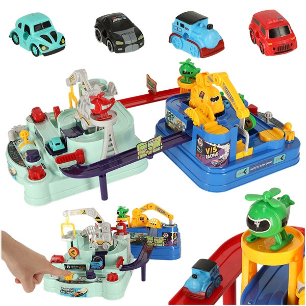 Interactive obstacle course double 2 players 4 vehicles