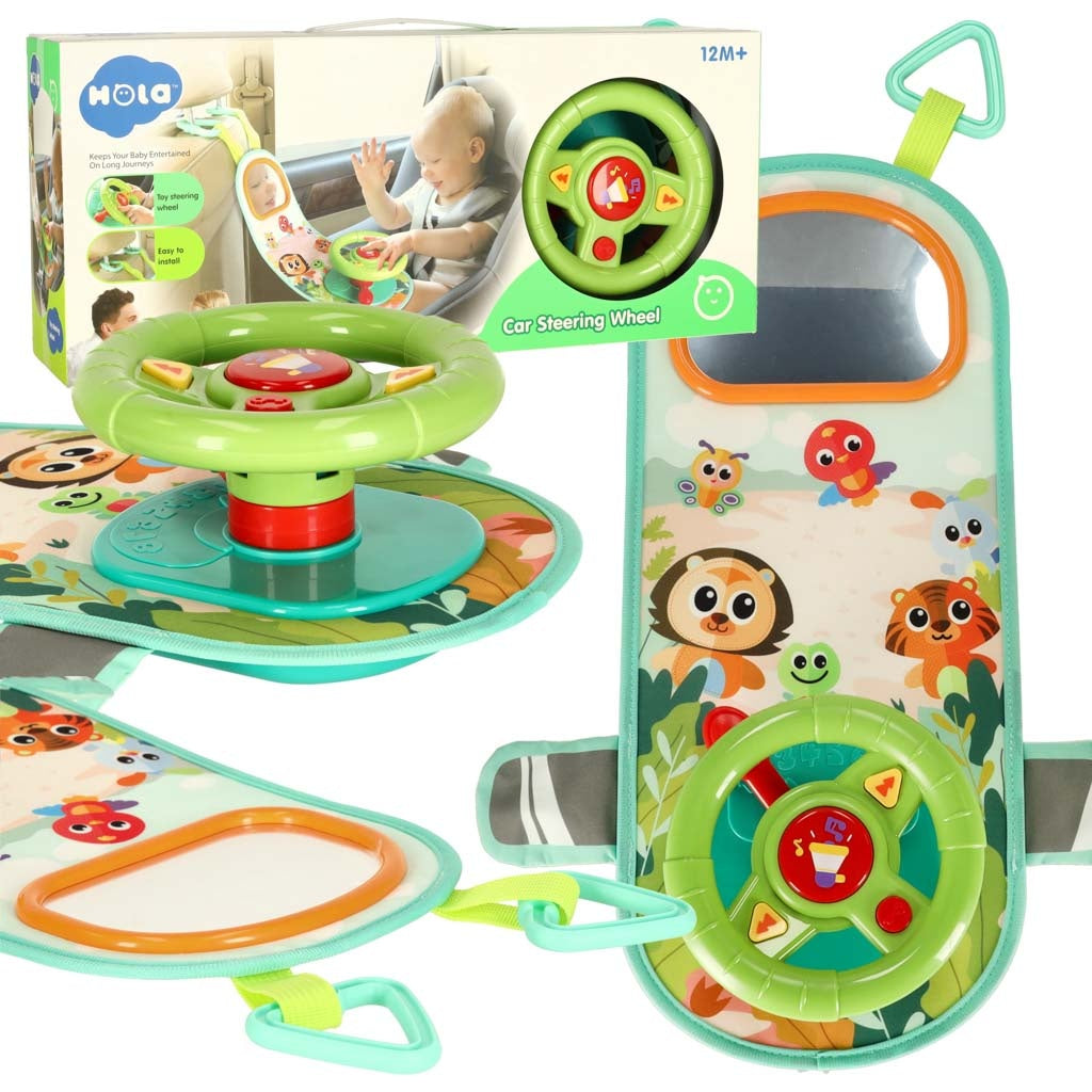 Interactive steering wheel for the car melodies HOLA