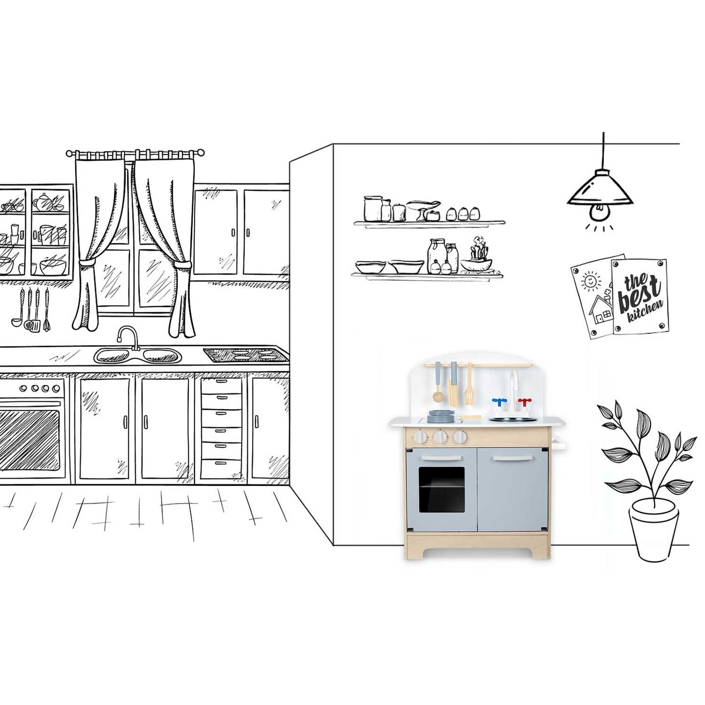 Interactive toy kitchen for children from Ricokids