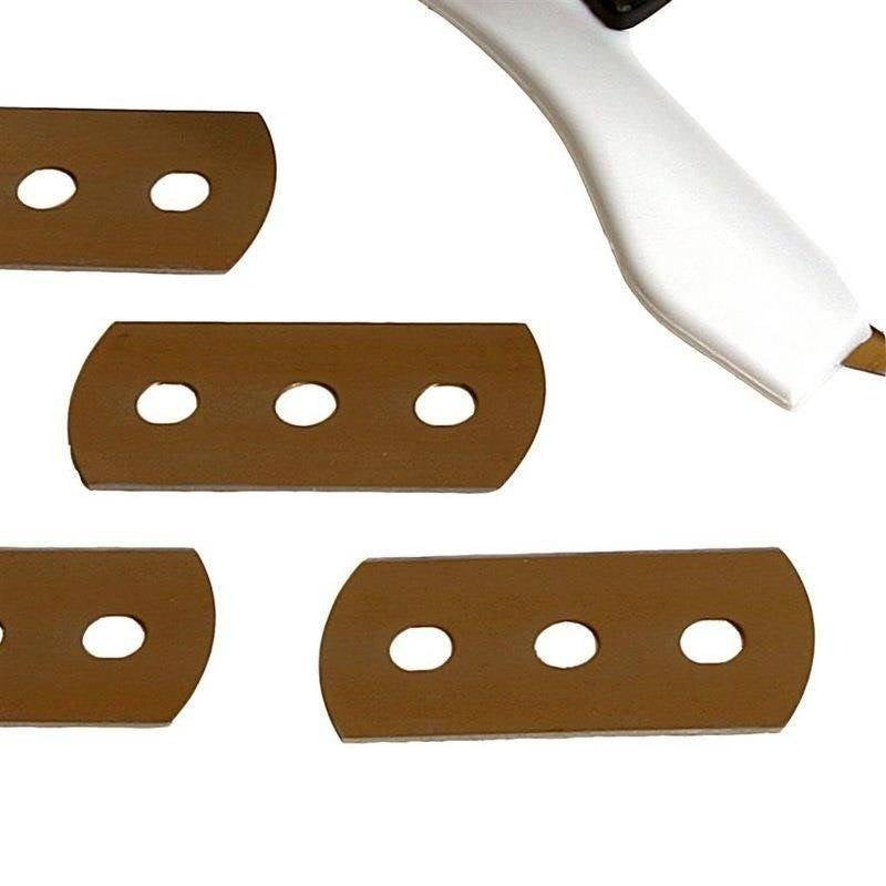 Interchangeable scraper blades, perfect for glasses and pours