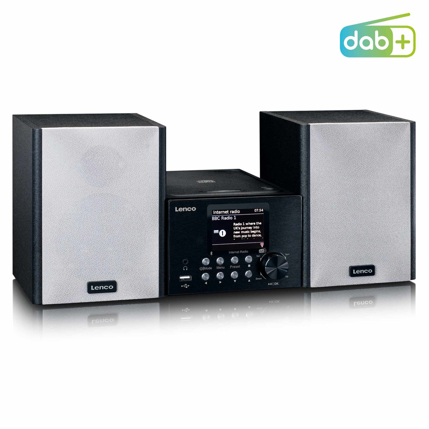 Internet/DAB+ Radio Bluetooth CD MP3 Player, Black