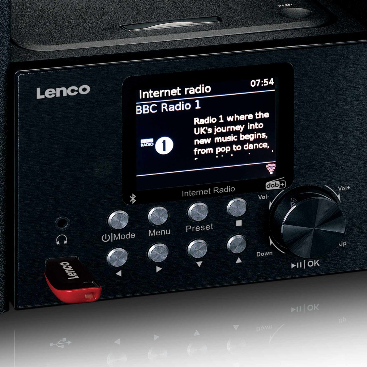 Internet/DAB+ Radio Bluetooth CD MP3 Player, Black