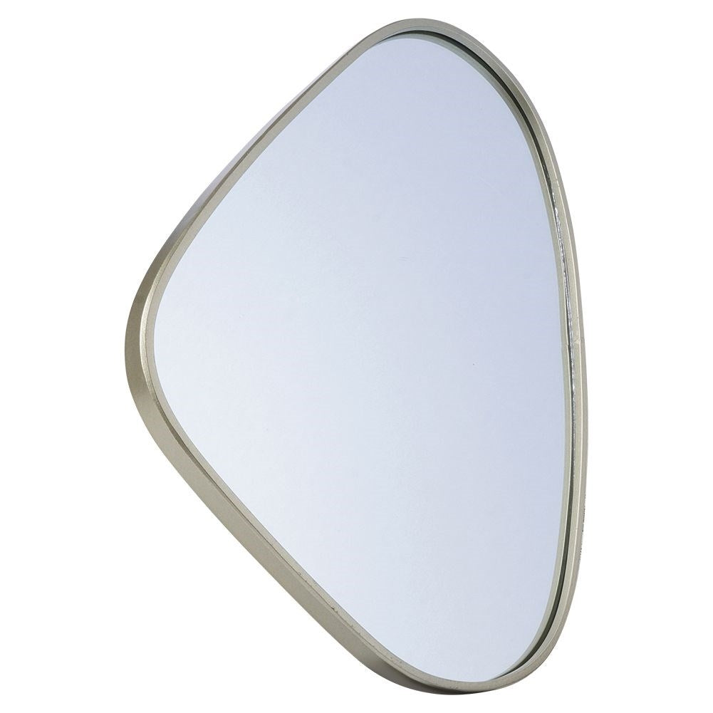 Irregular wall mirror with champagne gold frame