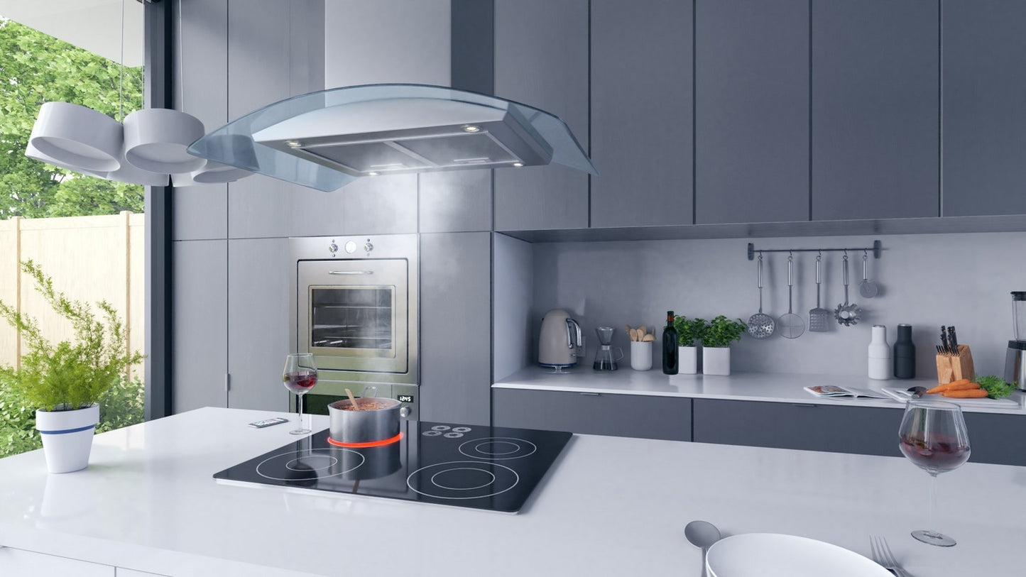 Island kitchen hood 90 cm Berdsen BT-224