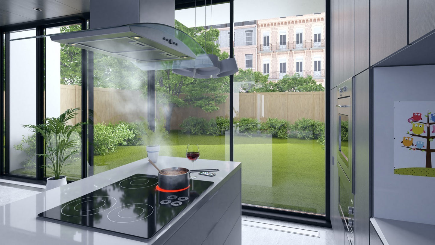 Island kitchen hood 90 cm Berdsen BT-224