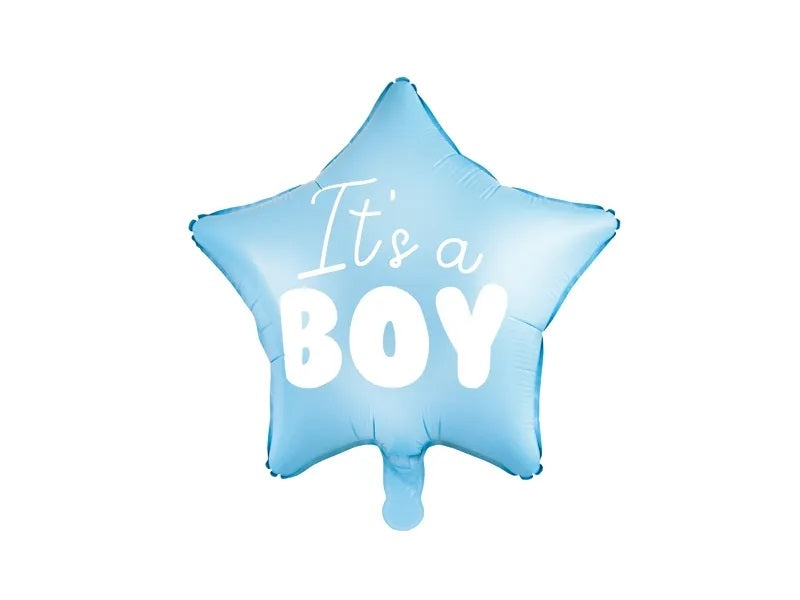 \It's a boy\" foil balloon for baby shower star blue 48cm"