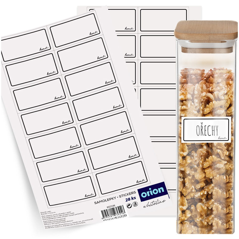 Jar Labels, Self-Adhesive, 28 Pieces