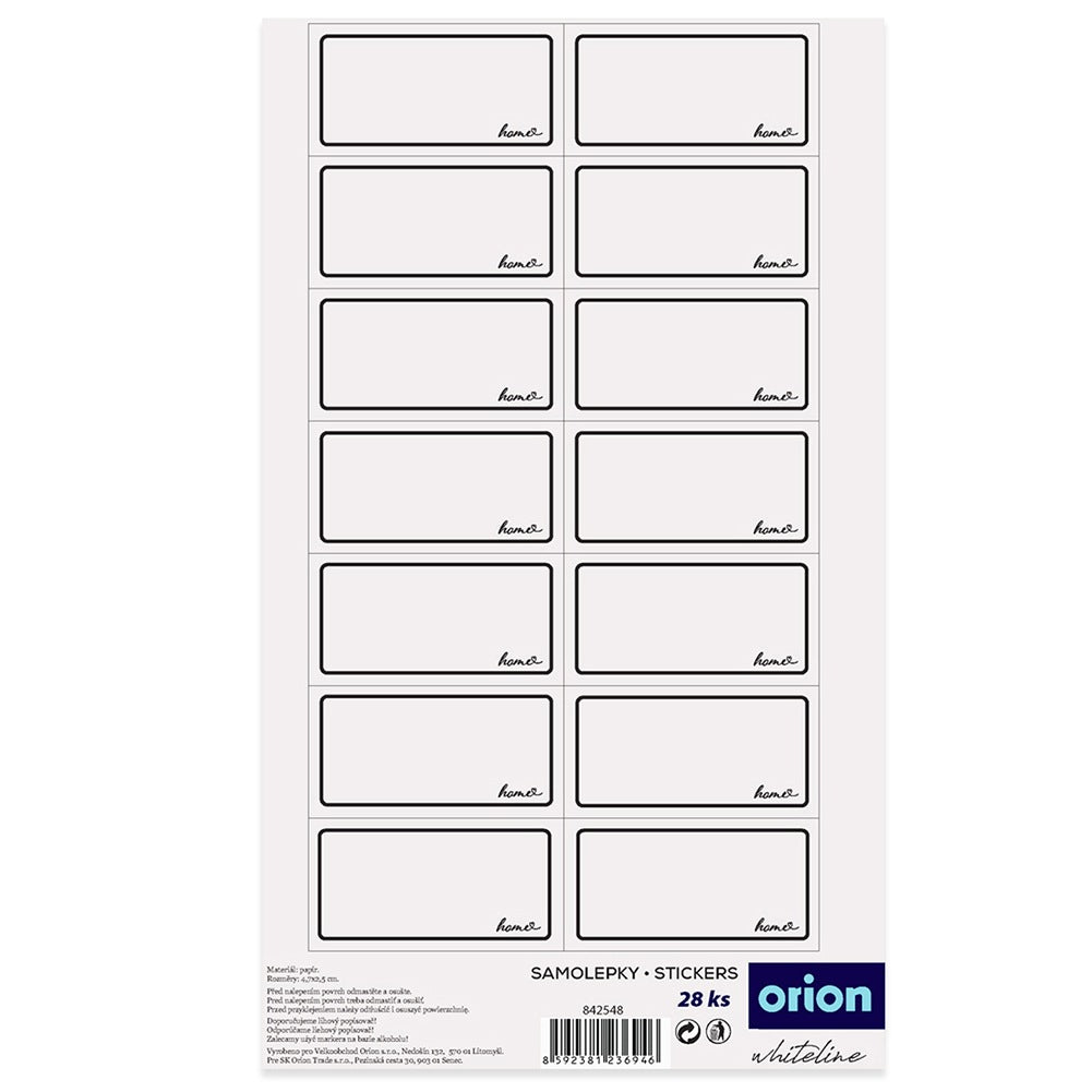 Jar Labels, Self-Adhesive, 28 Pieces