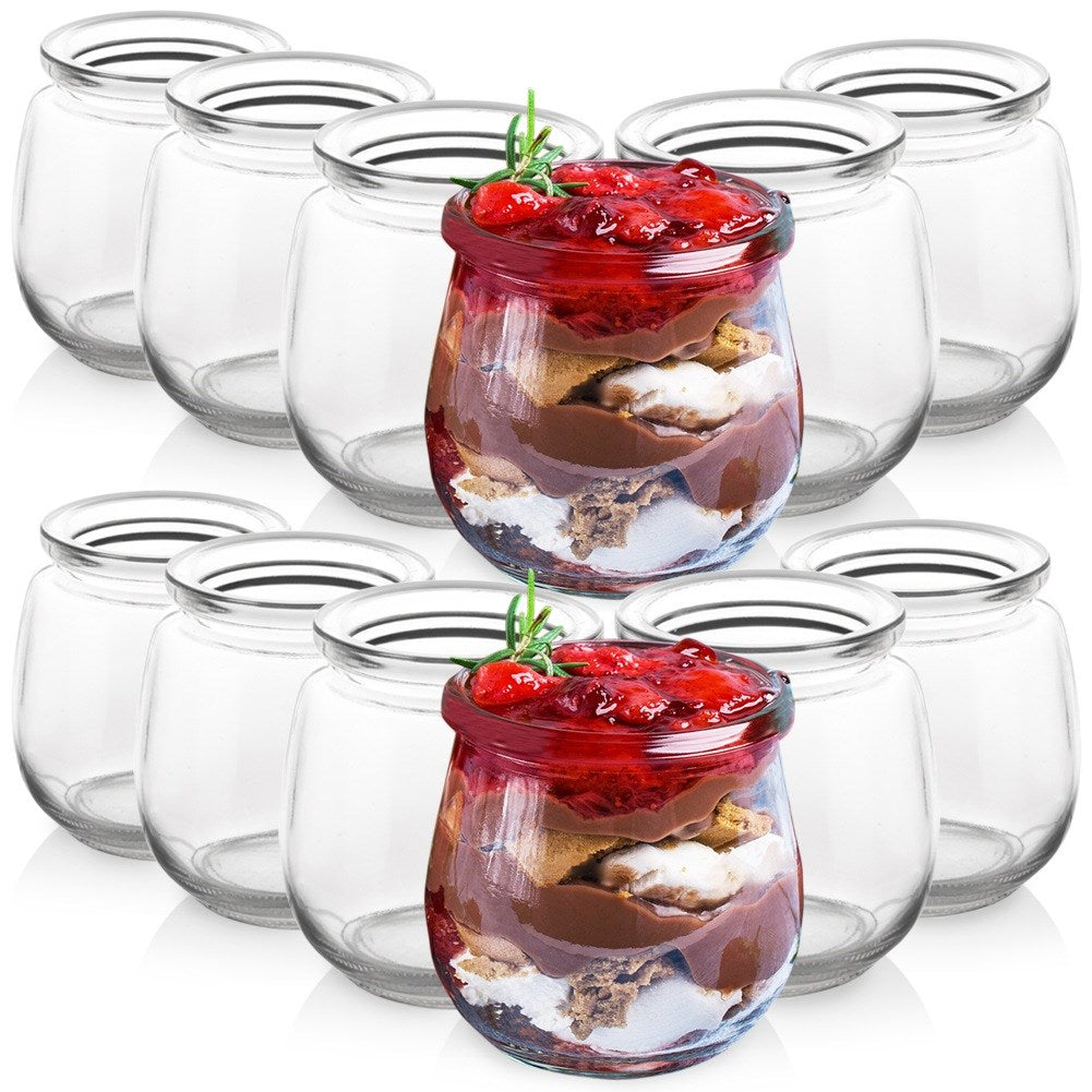 Jar for yogurt and desserts 300 ml 12 pcs.