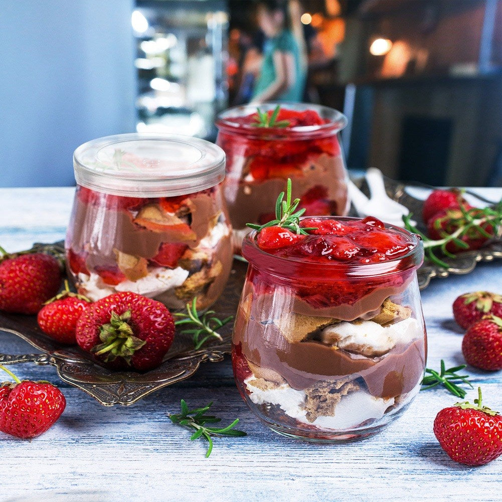 Jar for yogurt and desserts 300 ml 12 pcs.