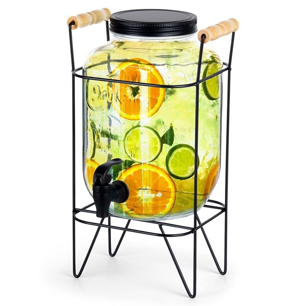 Jar with lid, tap and stand - Perfect for lemonade