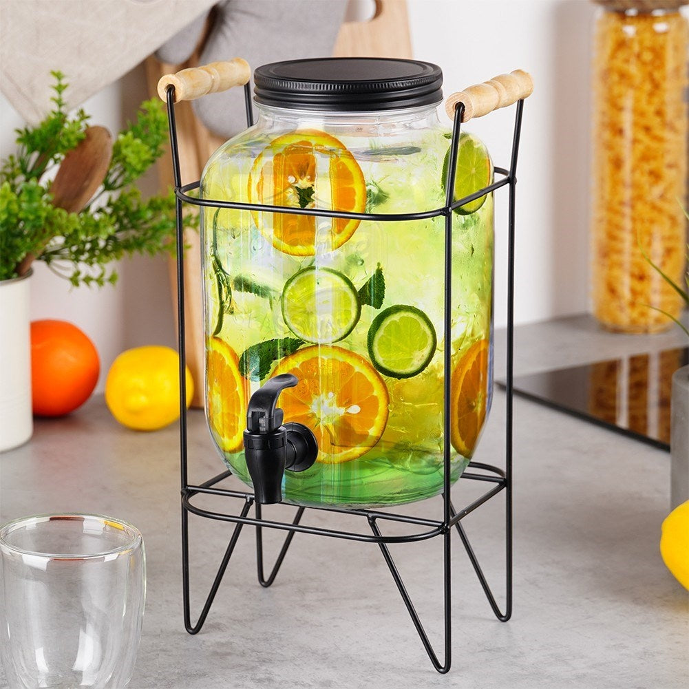 Jar with lid, tap and stand - Perfect for lemonade