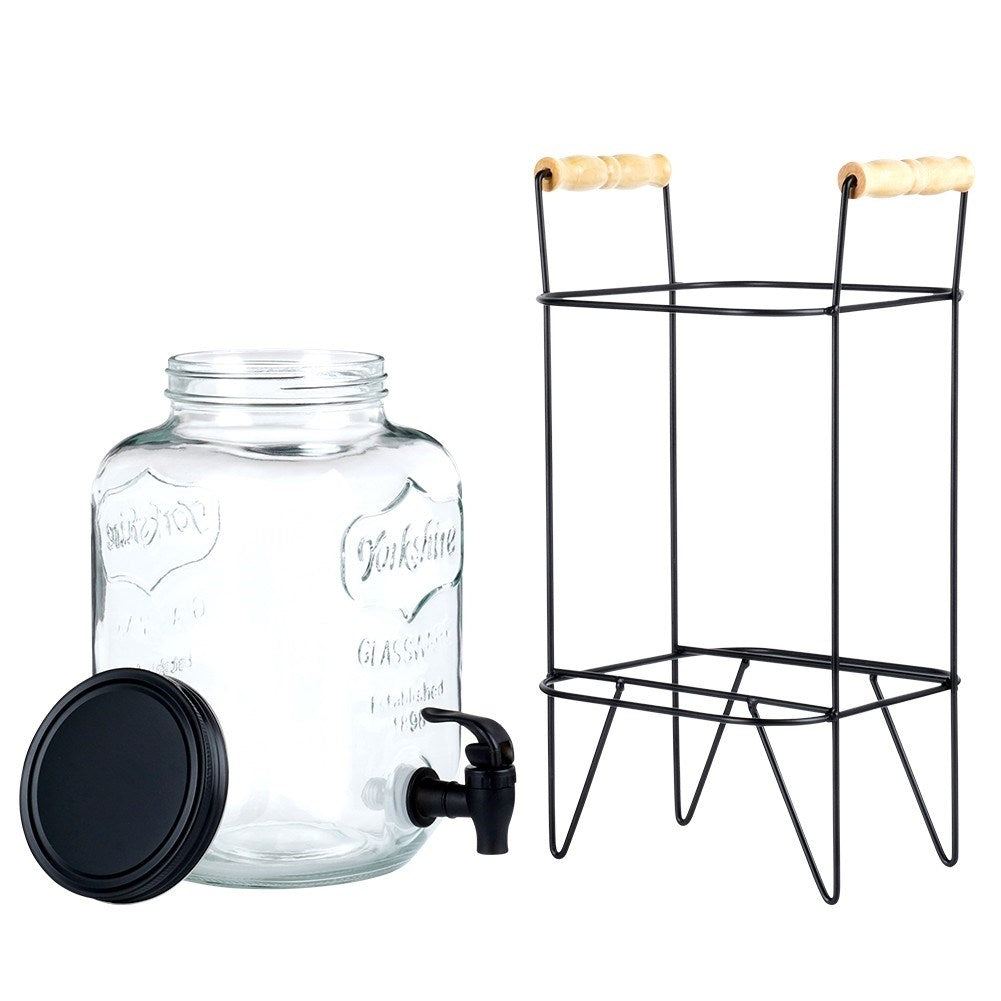 Jar with lid, tap and stand - Perfect for lemonade
