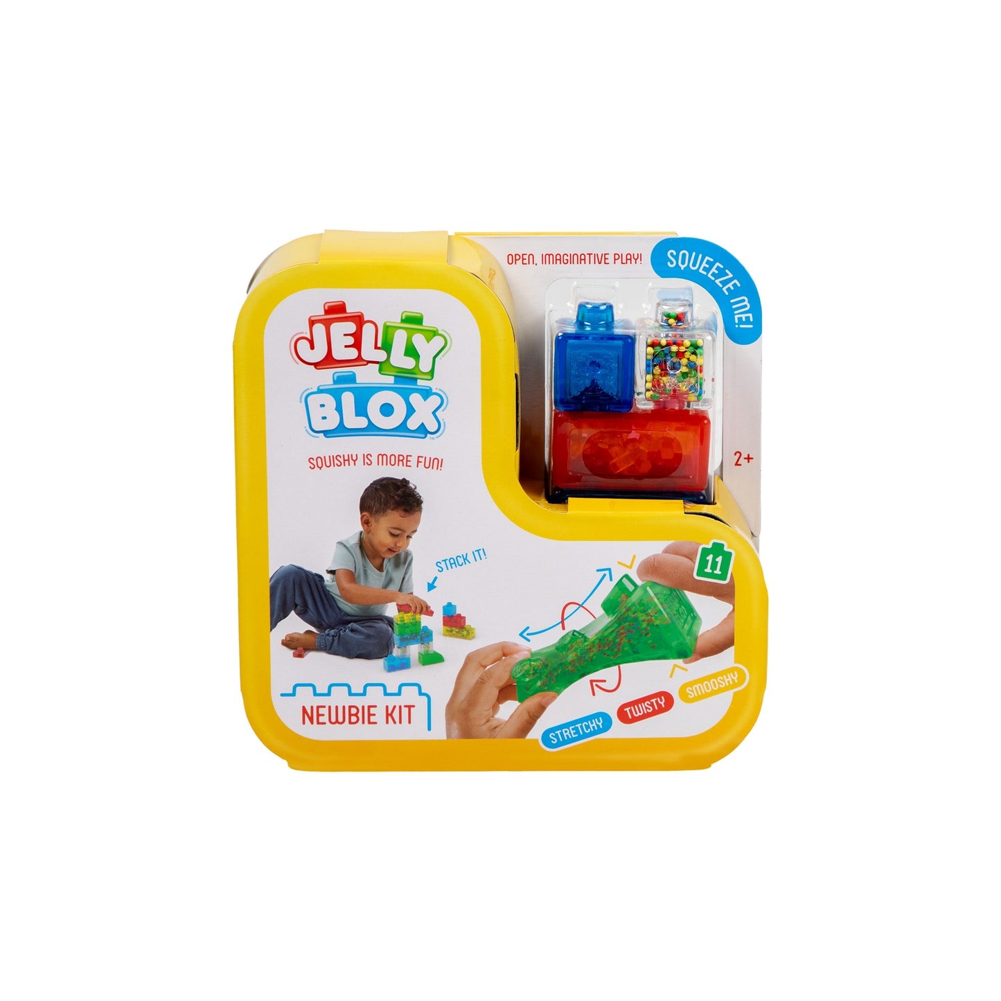Jelly Blox Building Blocks Kit, Soft & Stretchy, 11 Pieces