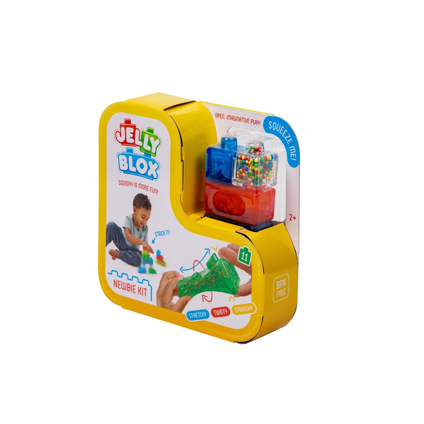 Jelly Blox Building Blocks Kit, Soft & Stretchy, 11 Pieces