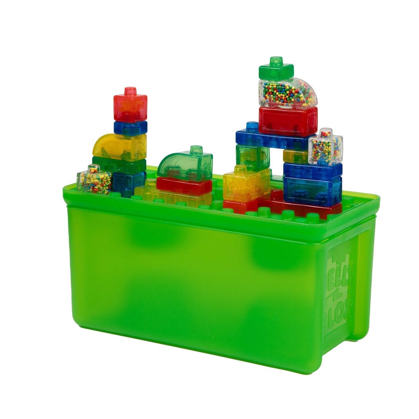 Jelly Blox Building Blocks with Storage Case, 30 Pieces
