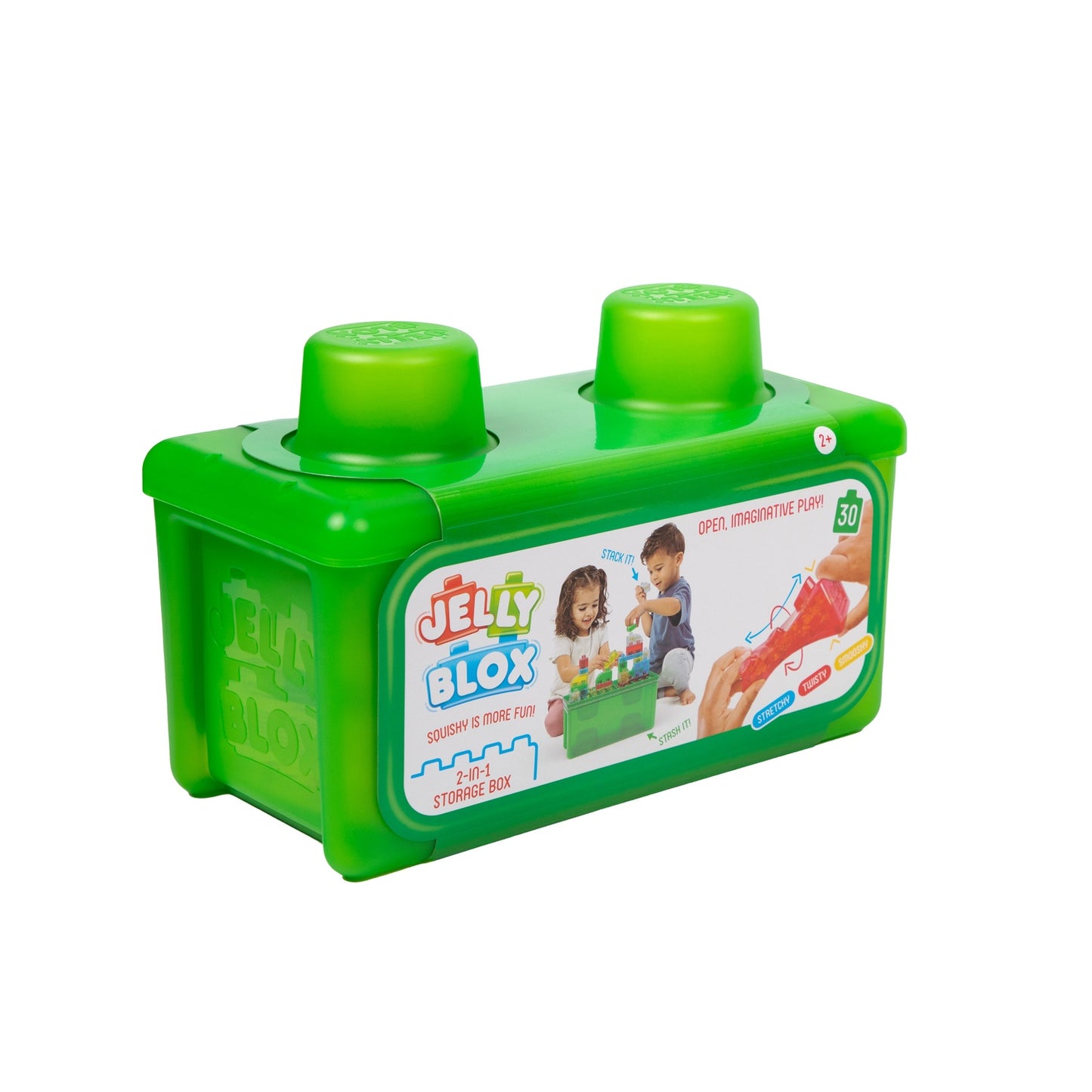 Jelly Blox Building Blocks with Storage Case, 30 Pieces