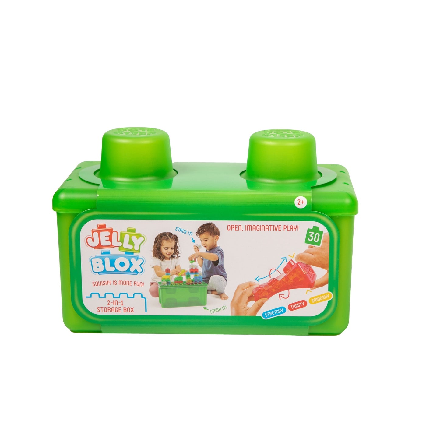 Jelly Blox Building Blocks with Storage Case, 30 Pieces