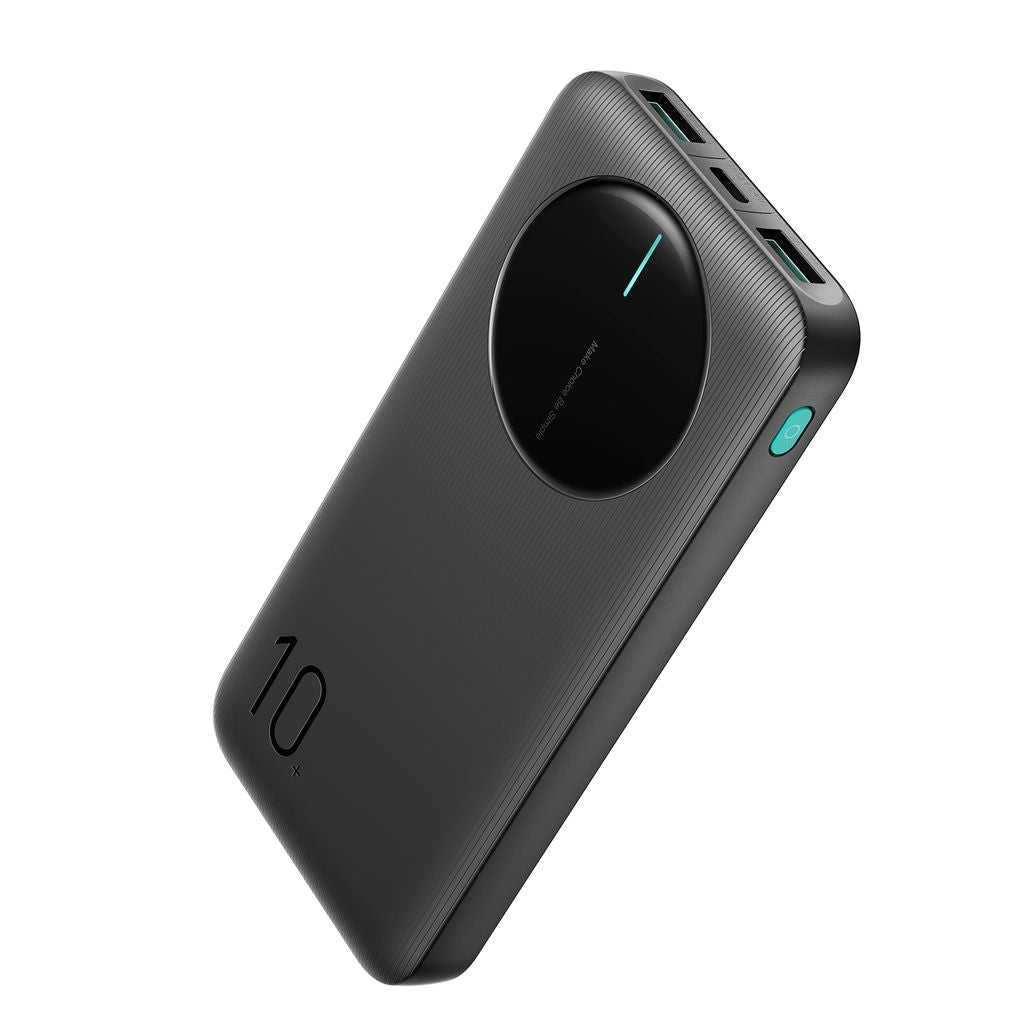 Joyroom 10000mAh LED Powerbank 2.4A USB-C & USB-A - Black