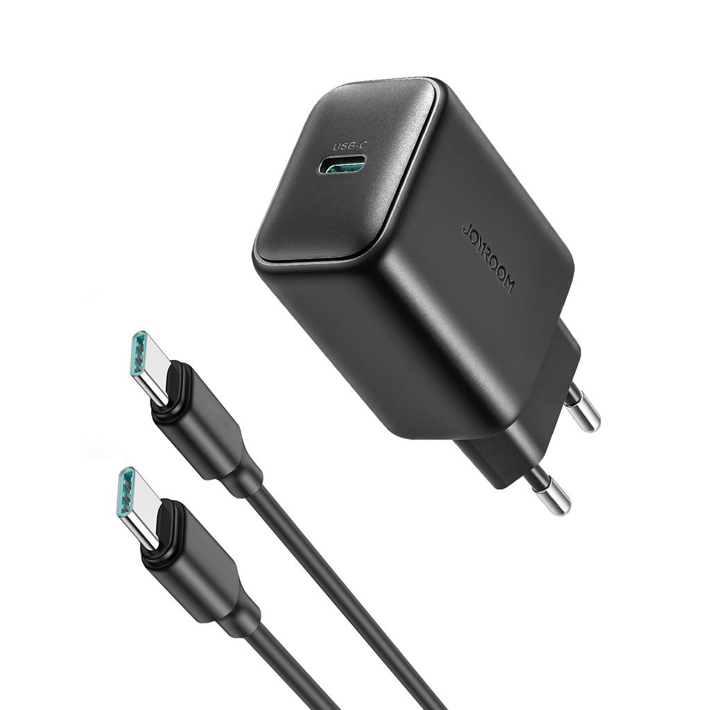 Joyroom 25W Single USB-C Charger with 60W C to C Cable, 1m - Black