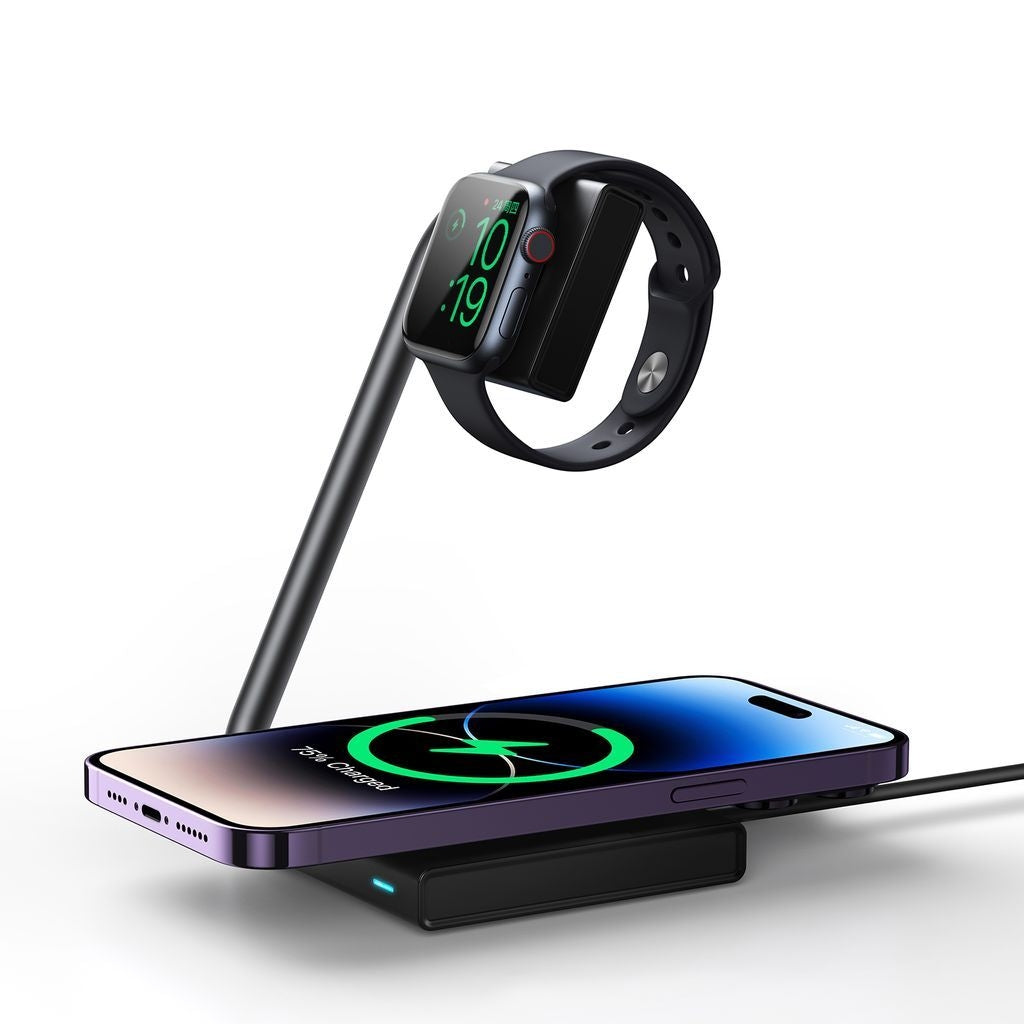 Joyroom 2-in-1 Foldable Wireless Charger for iPhone, Airpods & Apple Watch