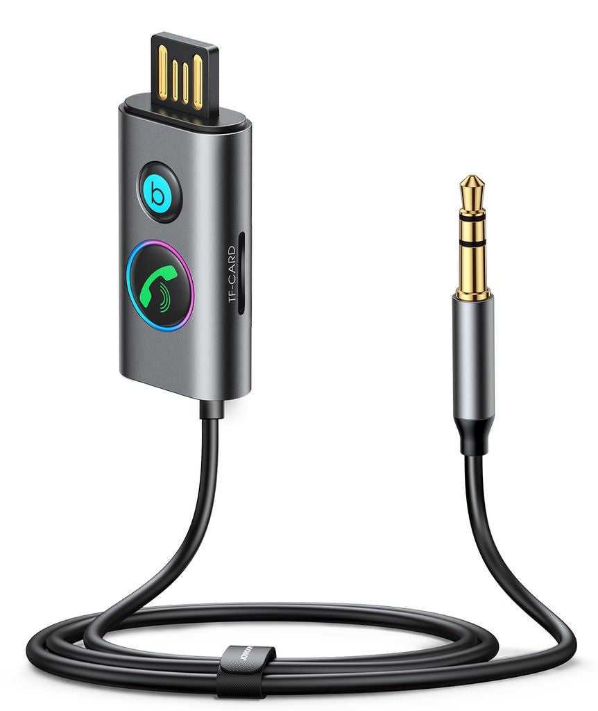 Joyroom Car Bluetooth Audio Receiver 3.5 mm Aux with Mic - Grey