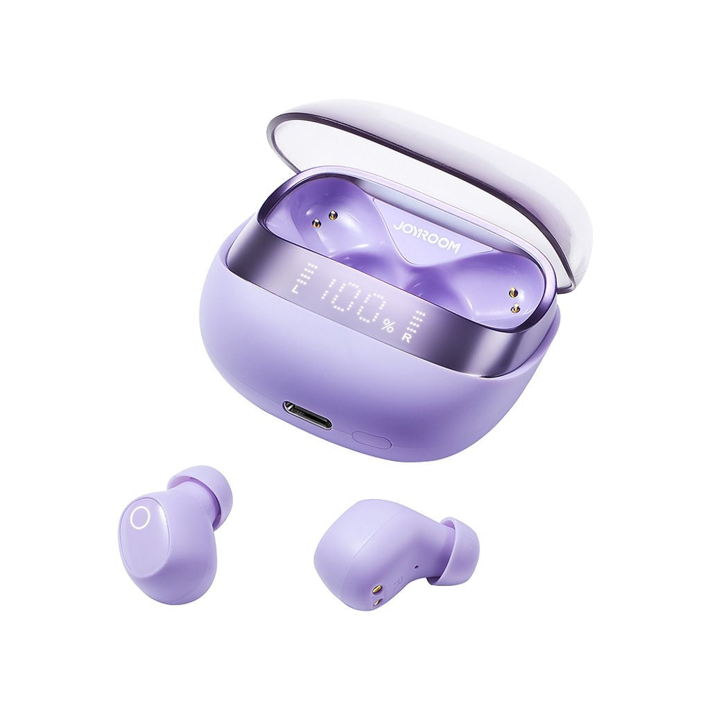 Joyroom Earbuds Wireless headphones with screen, Bluetooth 5.3 - Purple