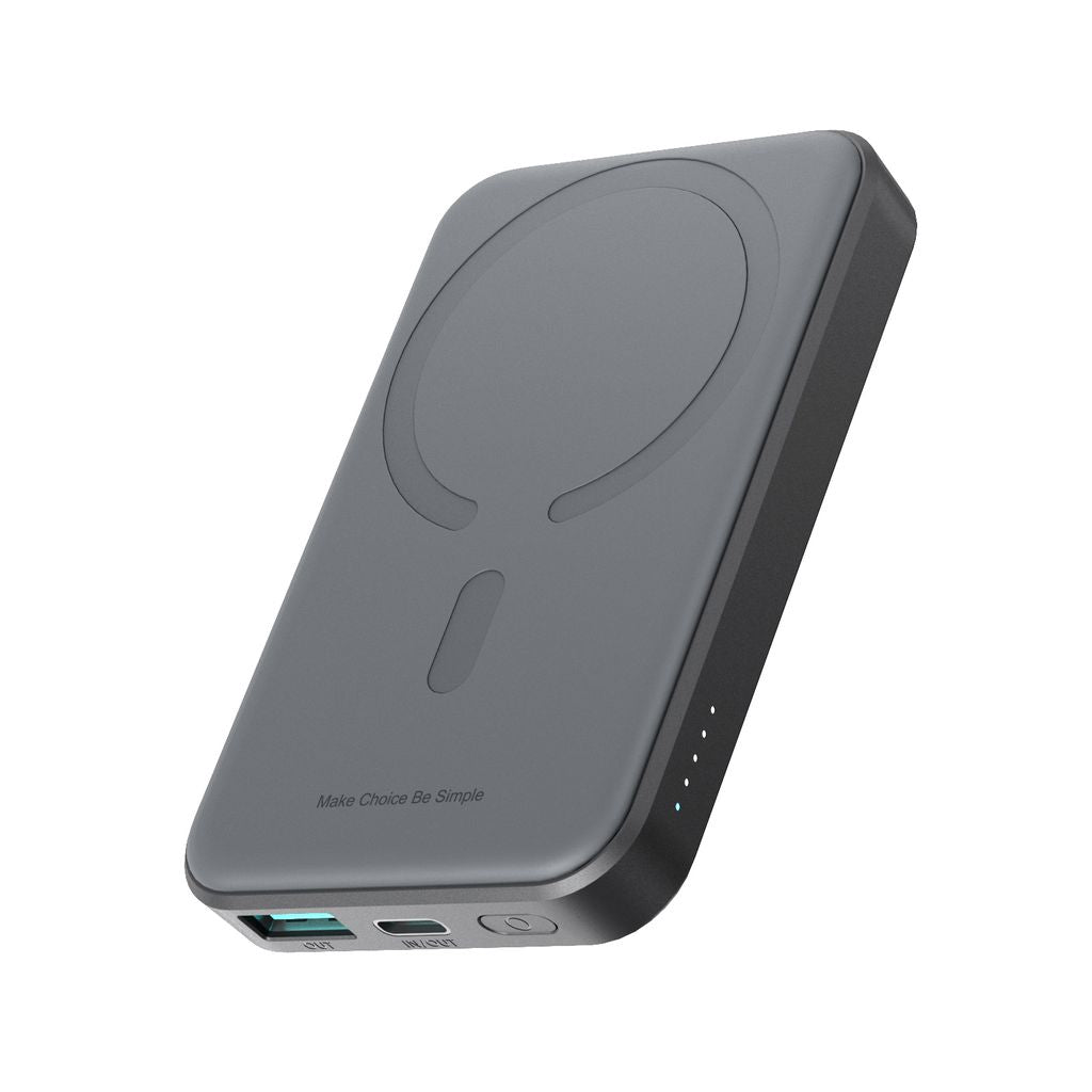 Joyroom Mini Magnetisk Trådlös Powerbank 5000Mah, 20W + USB-C Kabel, 60W, 0.25M - Svart