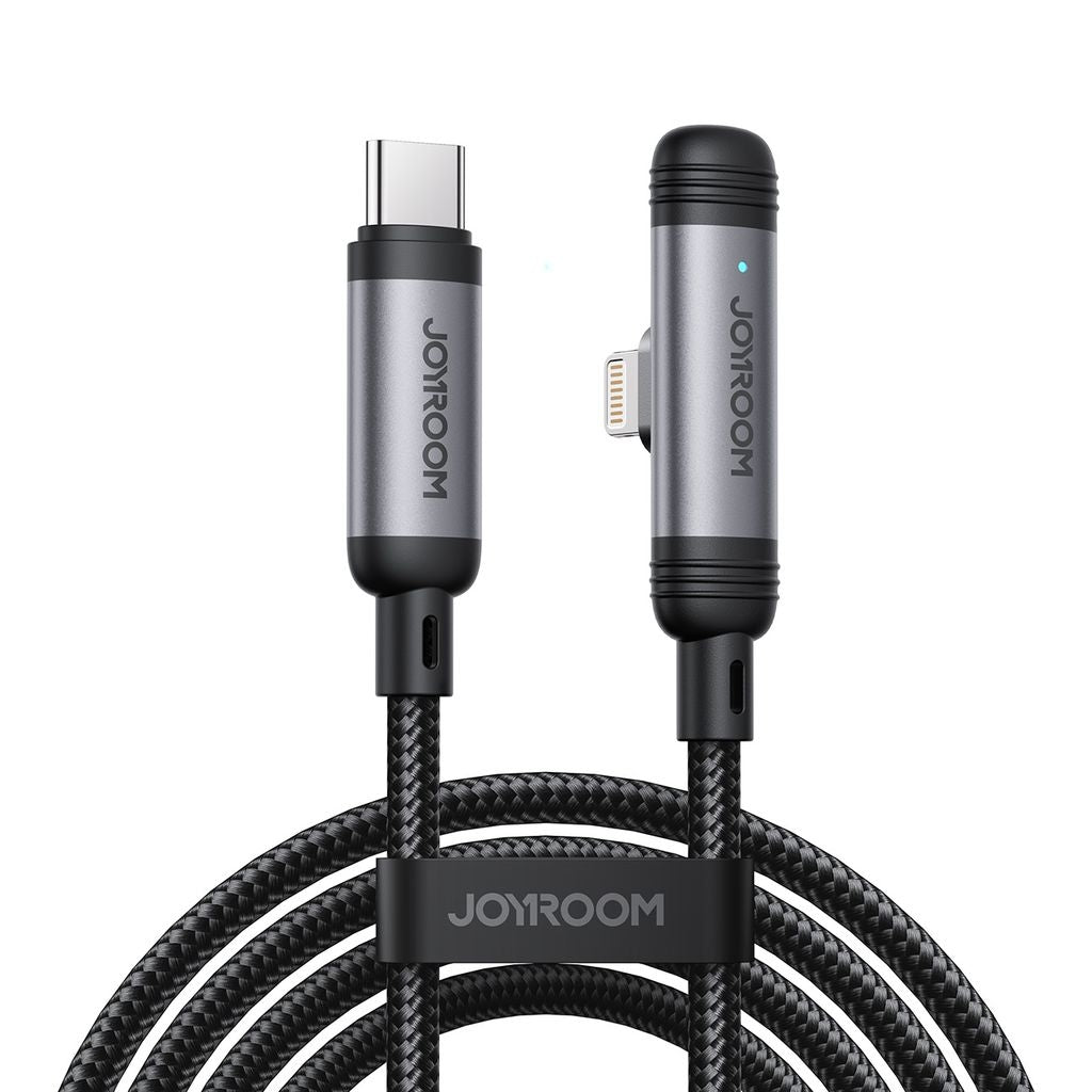 Joyroom USB-C to Lightning Angled Fast Charging Cable 30W, 1.2m - Black