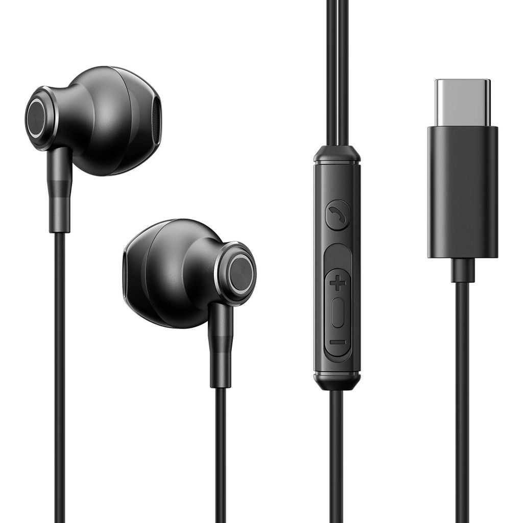 Joyroom Wired In-Ear Headphones USB-C - Black
