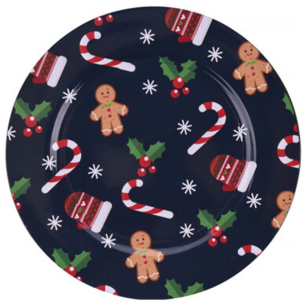 Julig Placemat 33cm: Gingerbread, Mistletoe, Lollipops