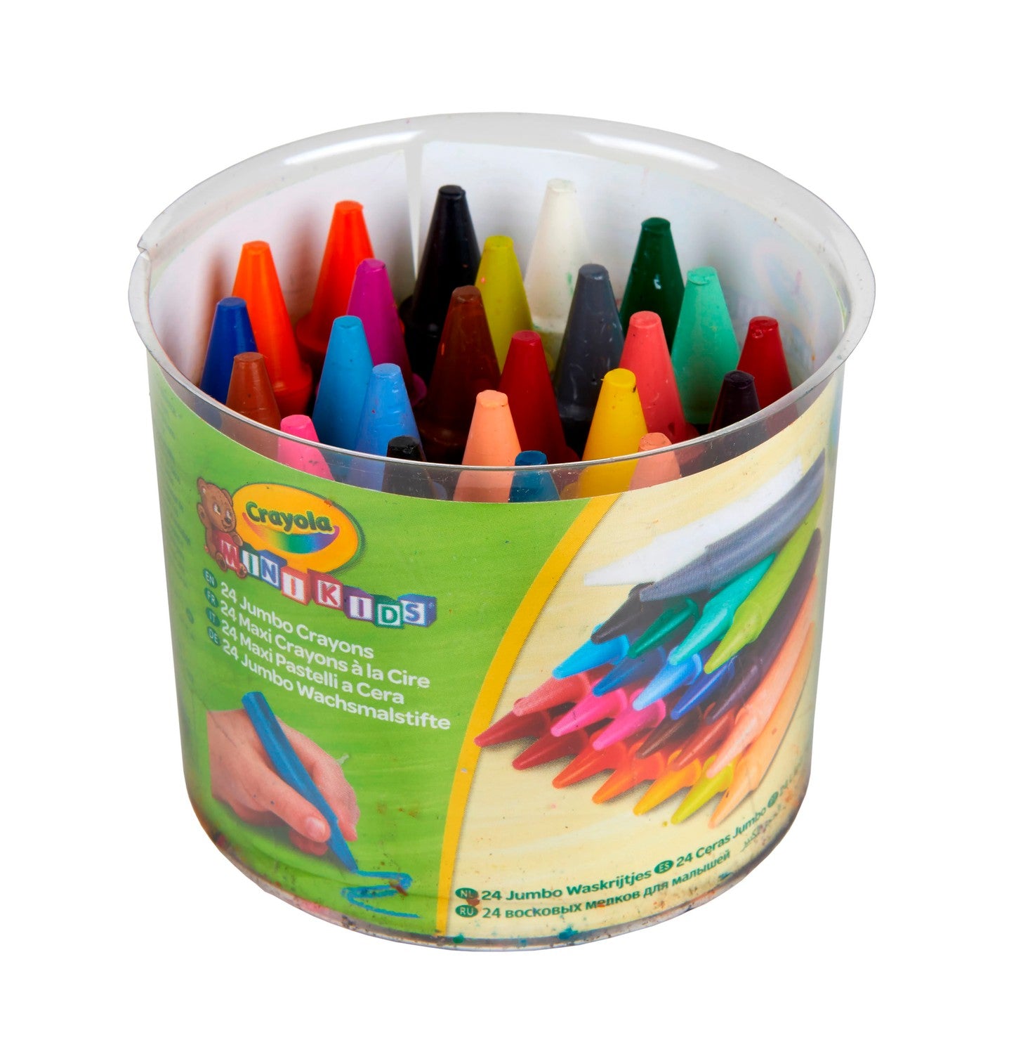 Jumbo Kids Crayons, Easy Grip, 24 Bright Colors