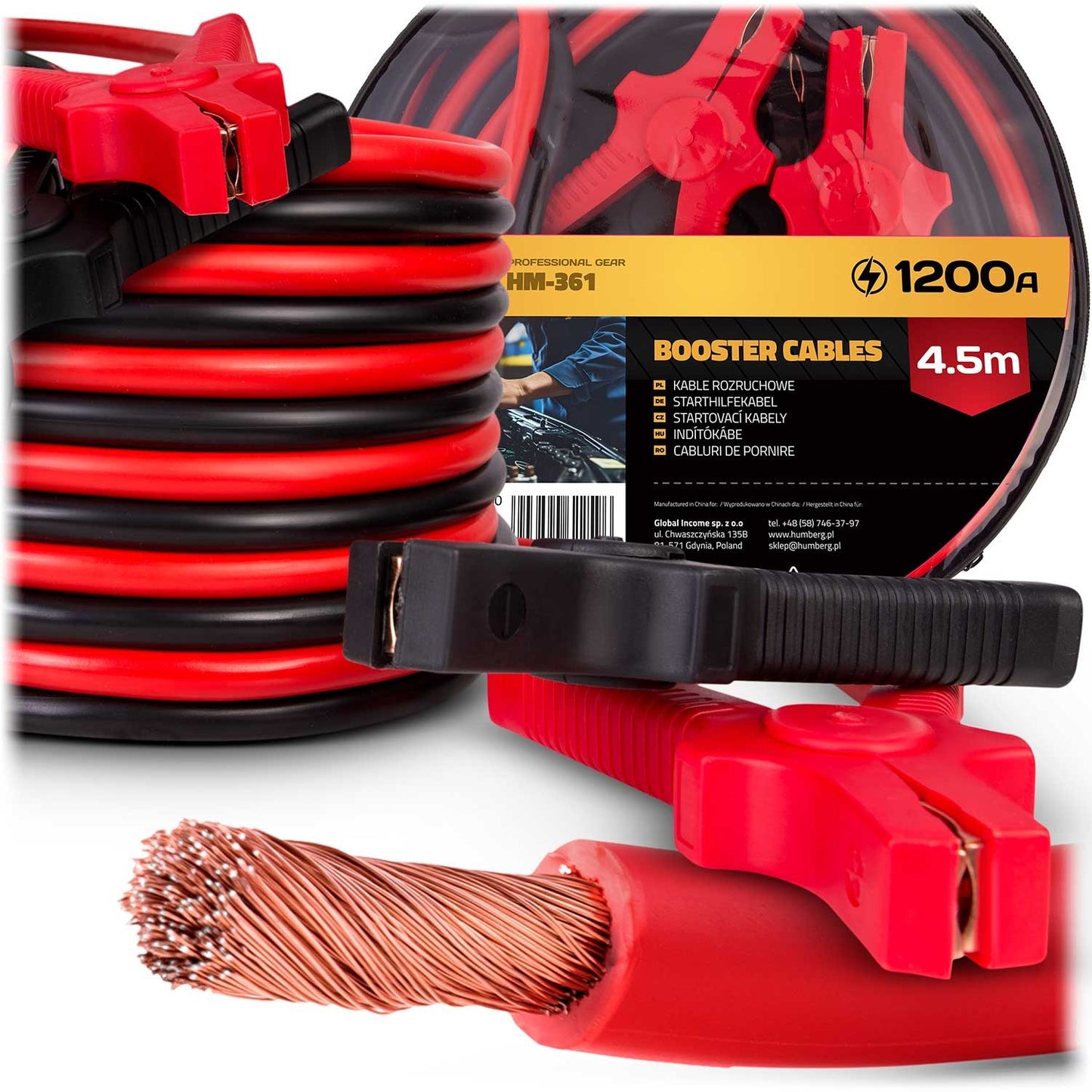 Jumper cables 4.5m 1200A HM-361 Humberg