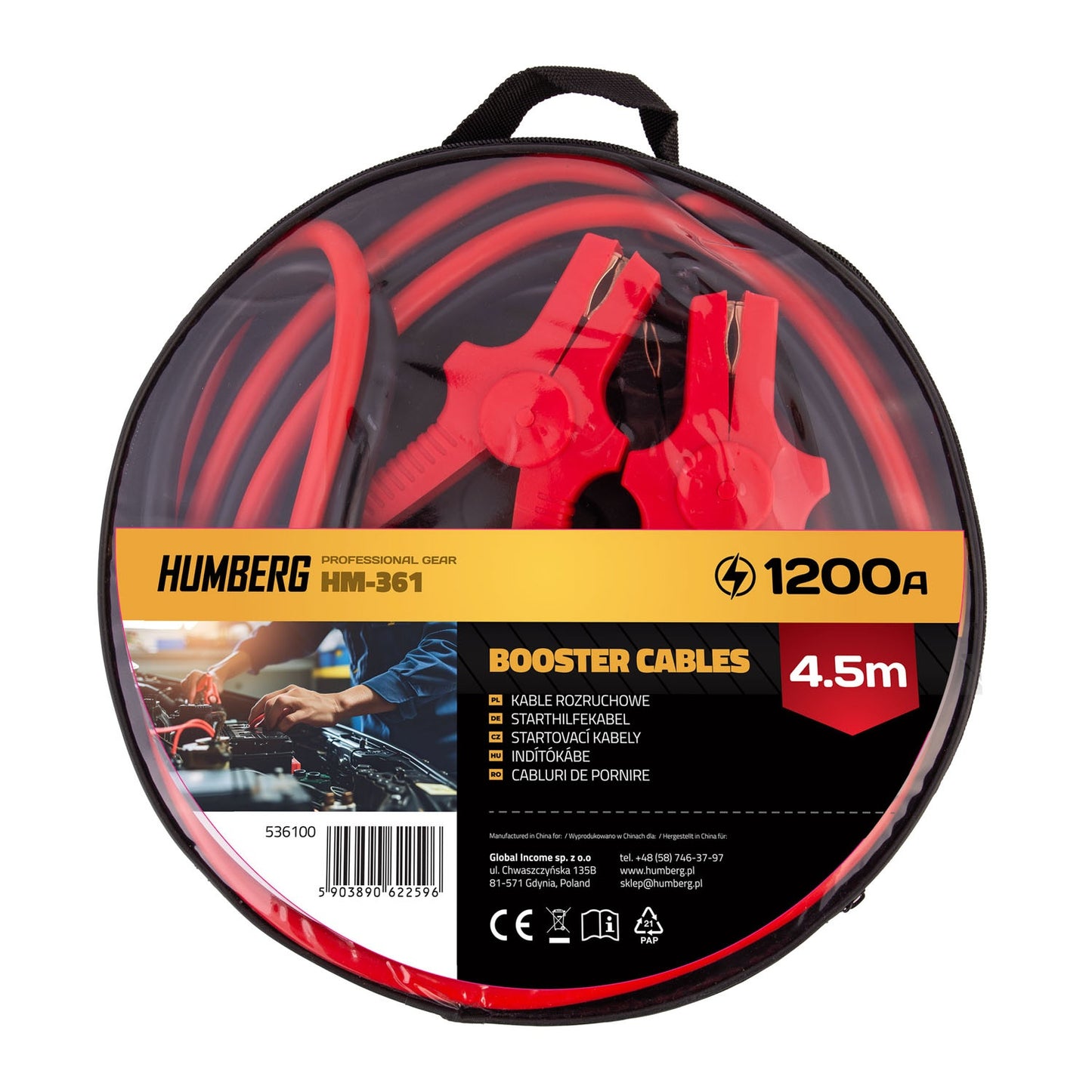 Jumper cables 4.5m 1200A HM-361 Humberg