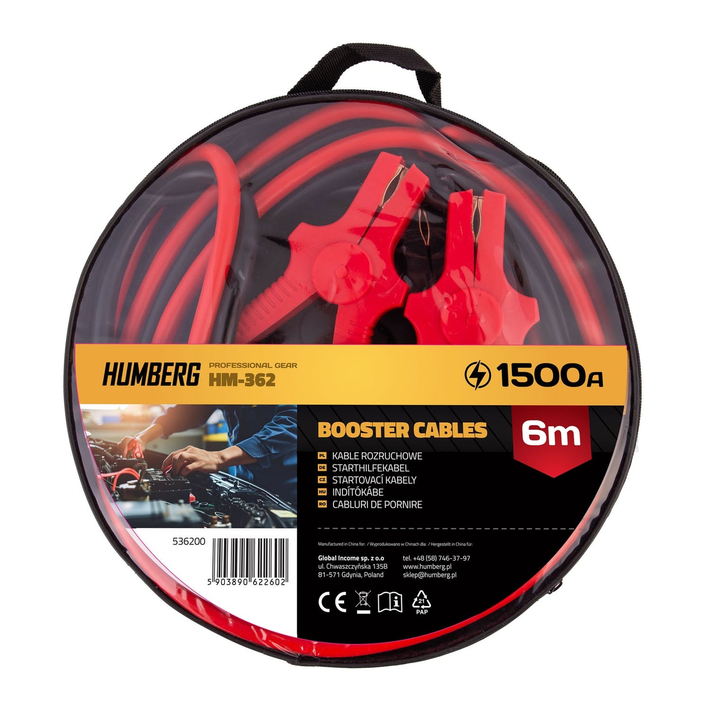 Jumper cables 6m 1500A HM-362 Humberg