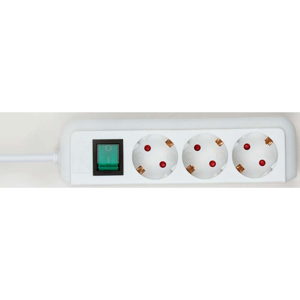 Junction box Eco-Line 3-Way 3.00 m White - Grounded Contact TYPE F