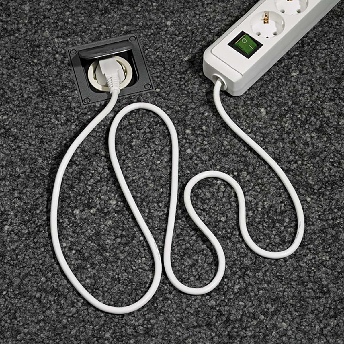 Junction box Eco-Line 3-Way 3.00 m White - Grounded Contact TYPE F