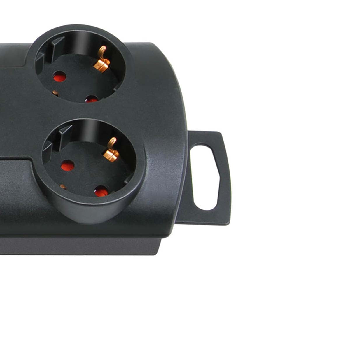 Junction box Primera-Line 10-Way 2.00 m Black - Grounded Contact TYPE E