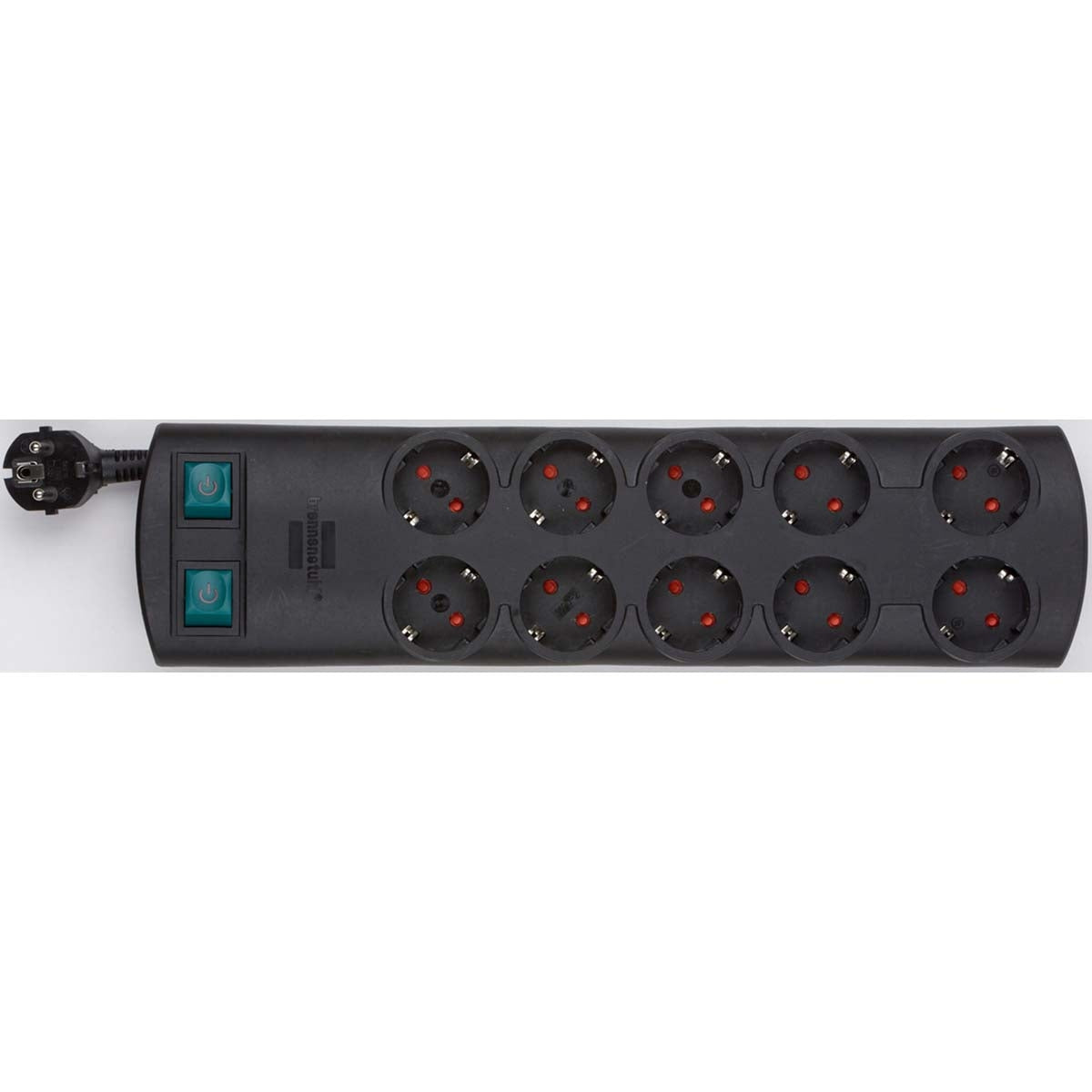 Junction box Primera-Line 10-Way 2.00 m Black - Grounded Contact TYPE E