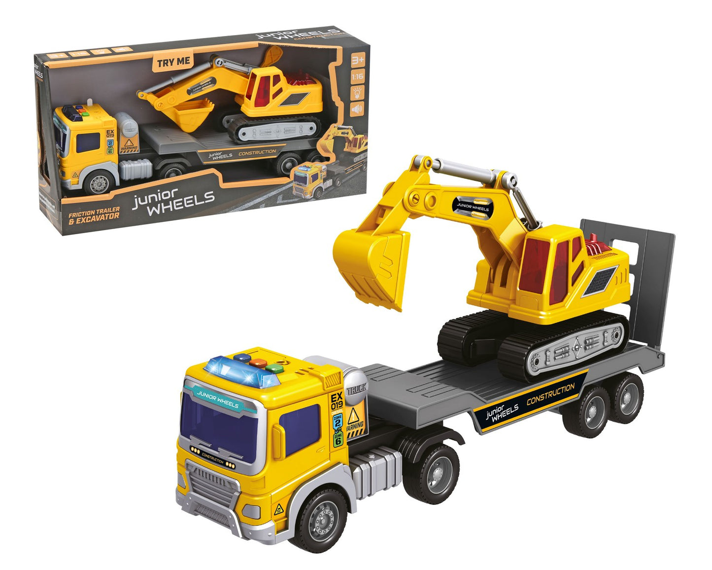 Junior Wheels Trailer With Excavator