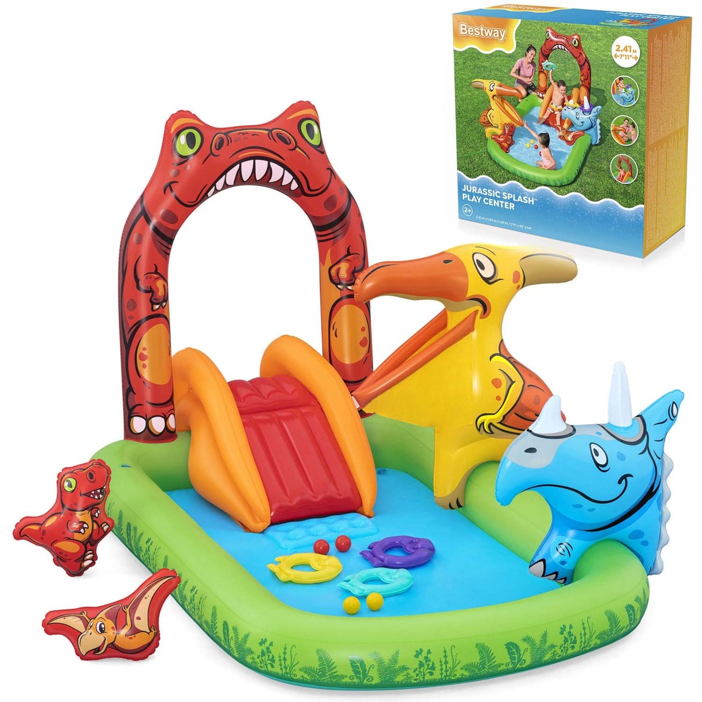 Jurassic inflatable playground 241 x 140 x 137 cm Bestway 53160