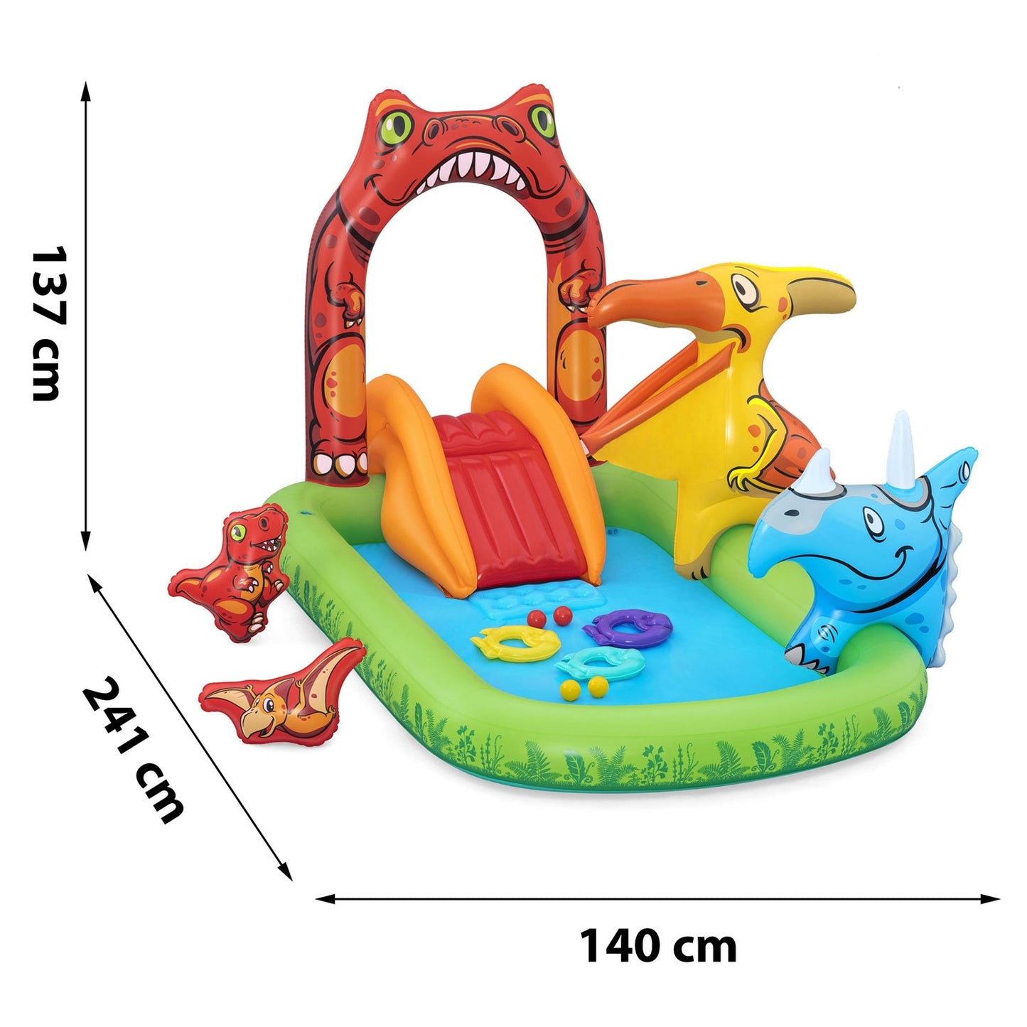 Jurassic inflatable playground 241 x 140 x 137 cm Bestway 53160