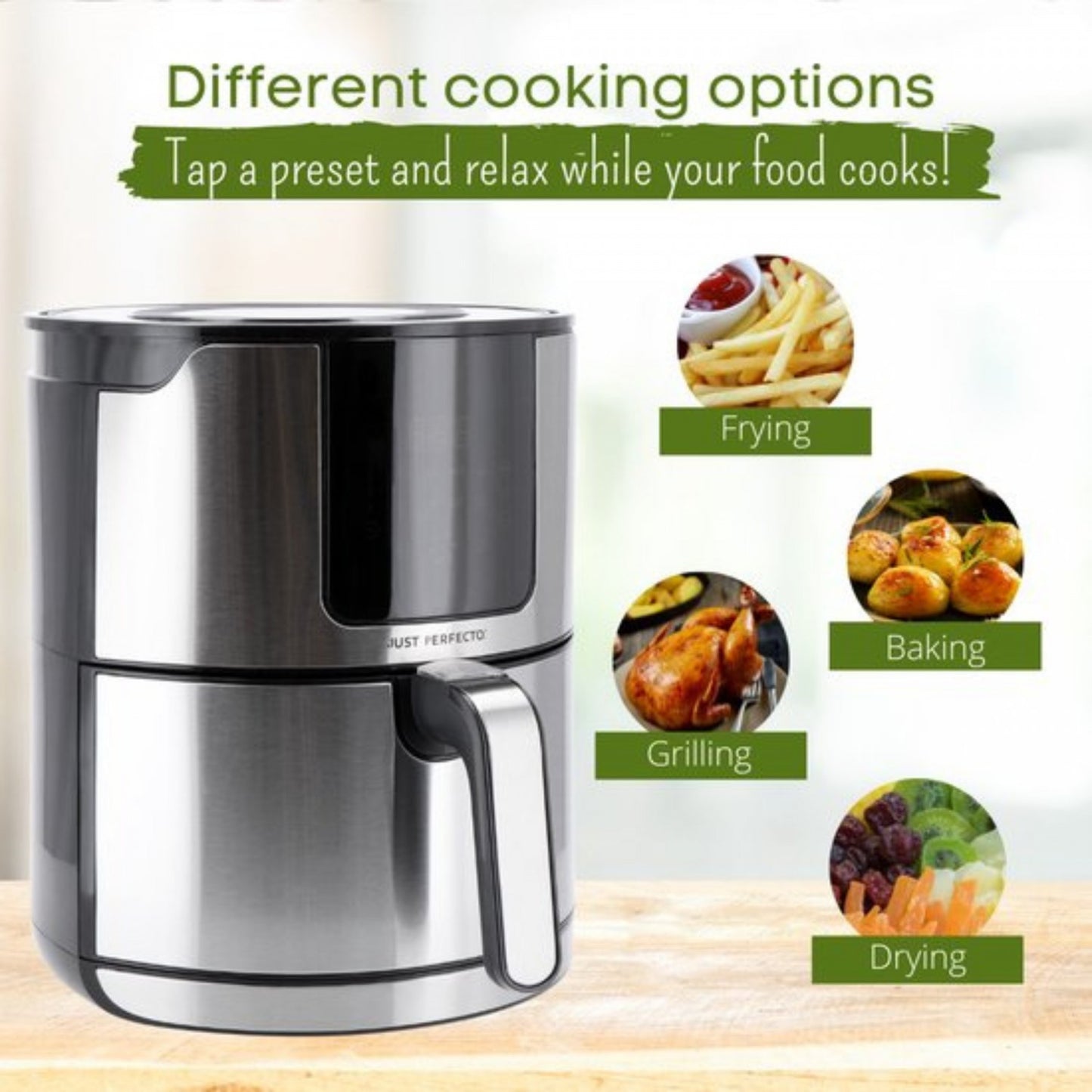 Just Perfecto JL-06: 1400W Airfryer With Touch Screen LED Display -4L