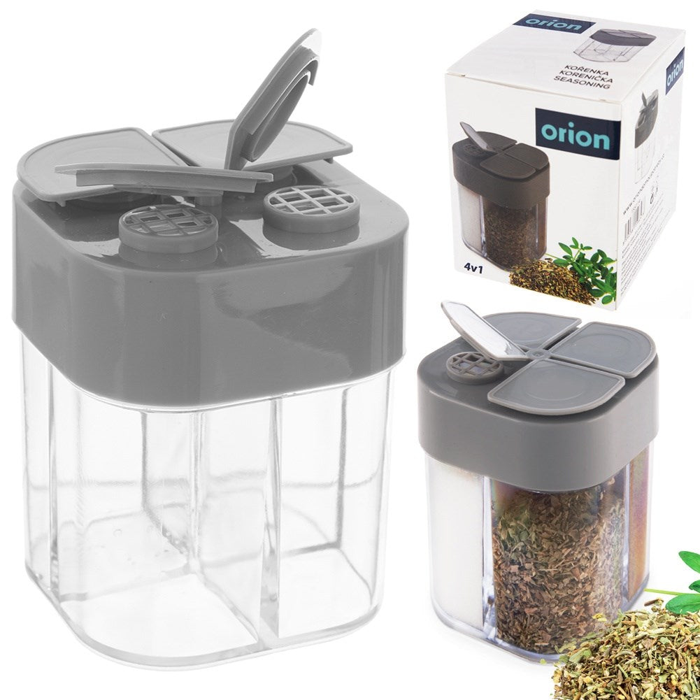 KEMP 4-compartment sticker spice container
