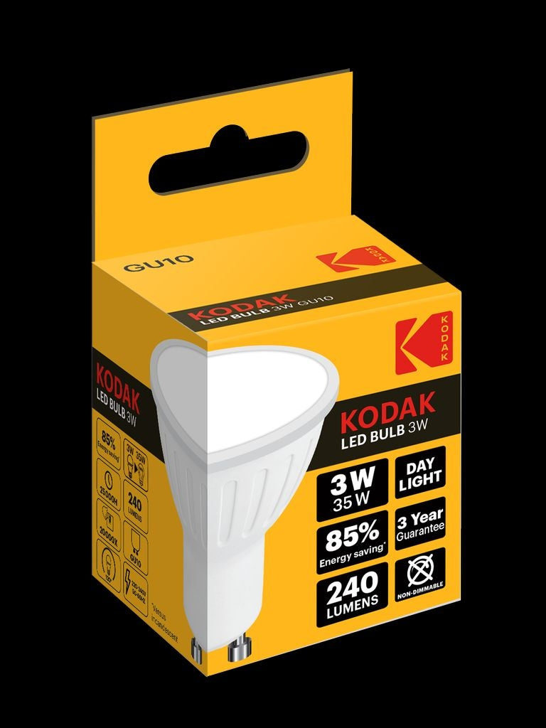 KODAK LED GU10 240lm Cold 3W not dimmable