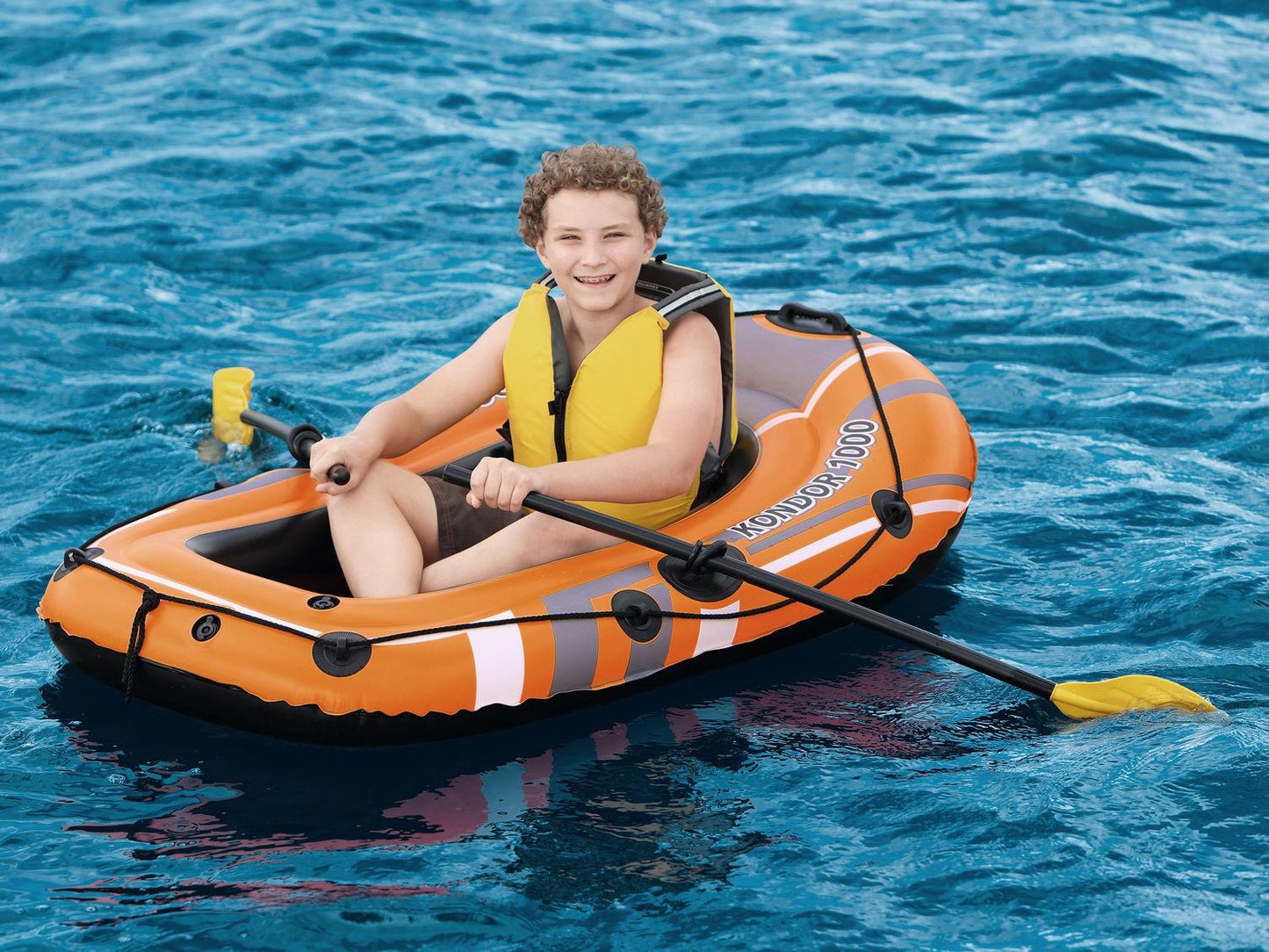 KONDOR 1000 pontoon + oars 155 x 93 cm Bestway 61078