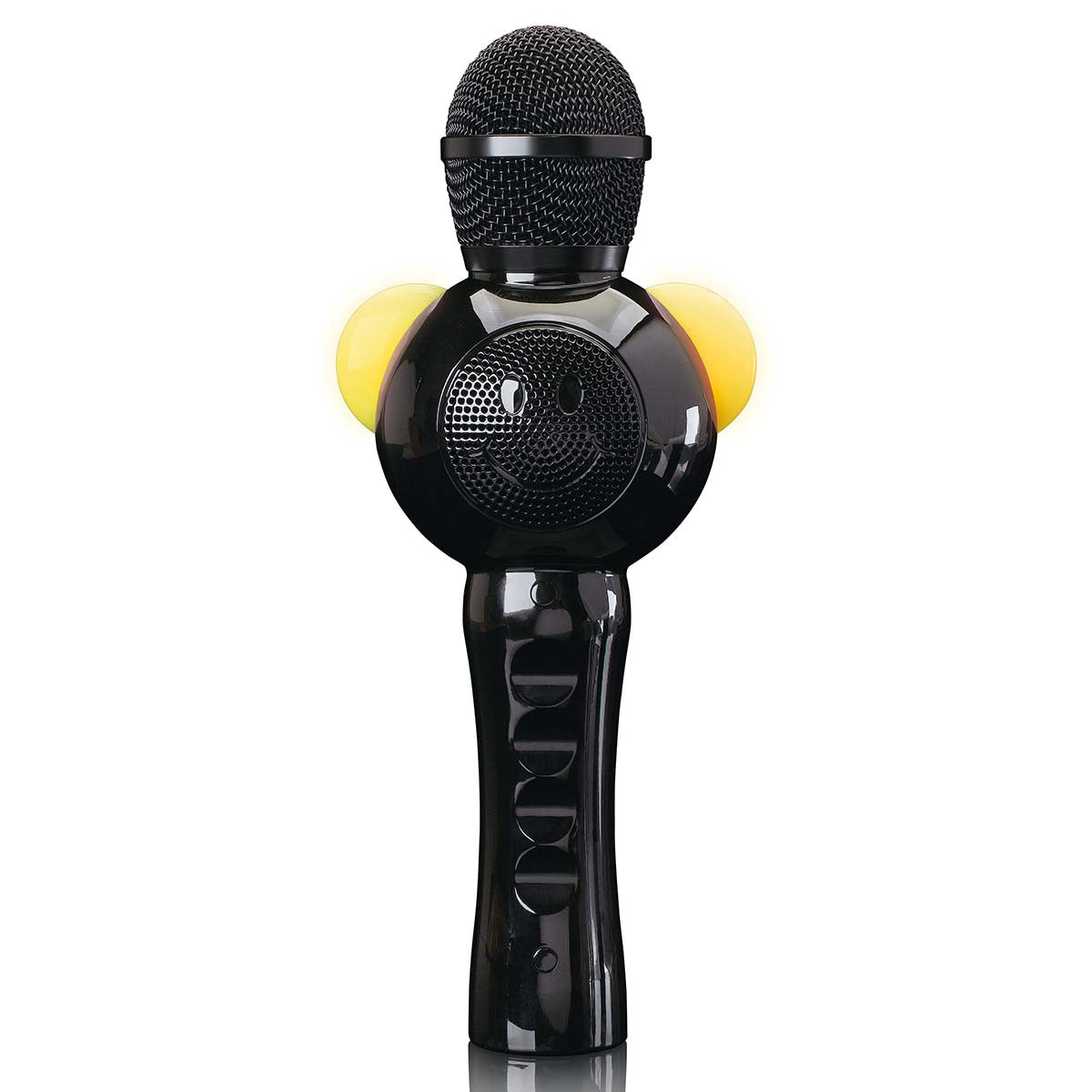 Karaoke Microphone with Bluetooth, SD Slot, LED Lights, Black