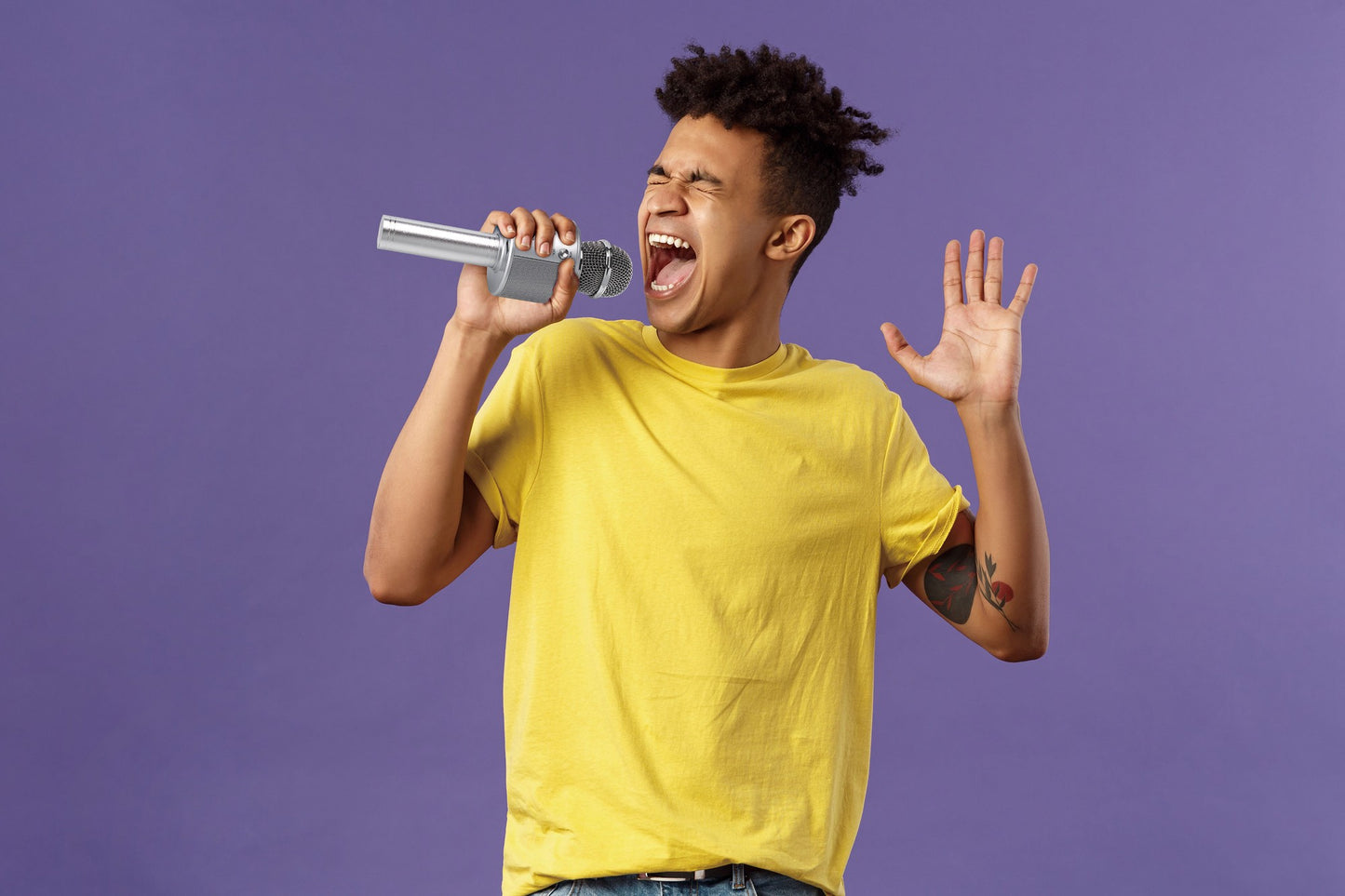 Karaoke Microphone with Bluetooth, USB, Micro SD Player