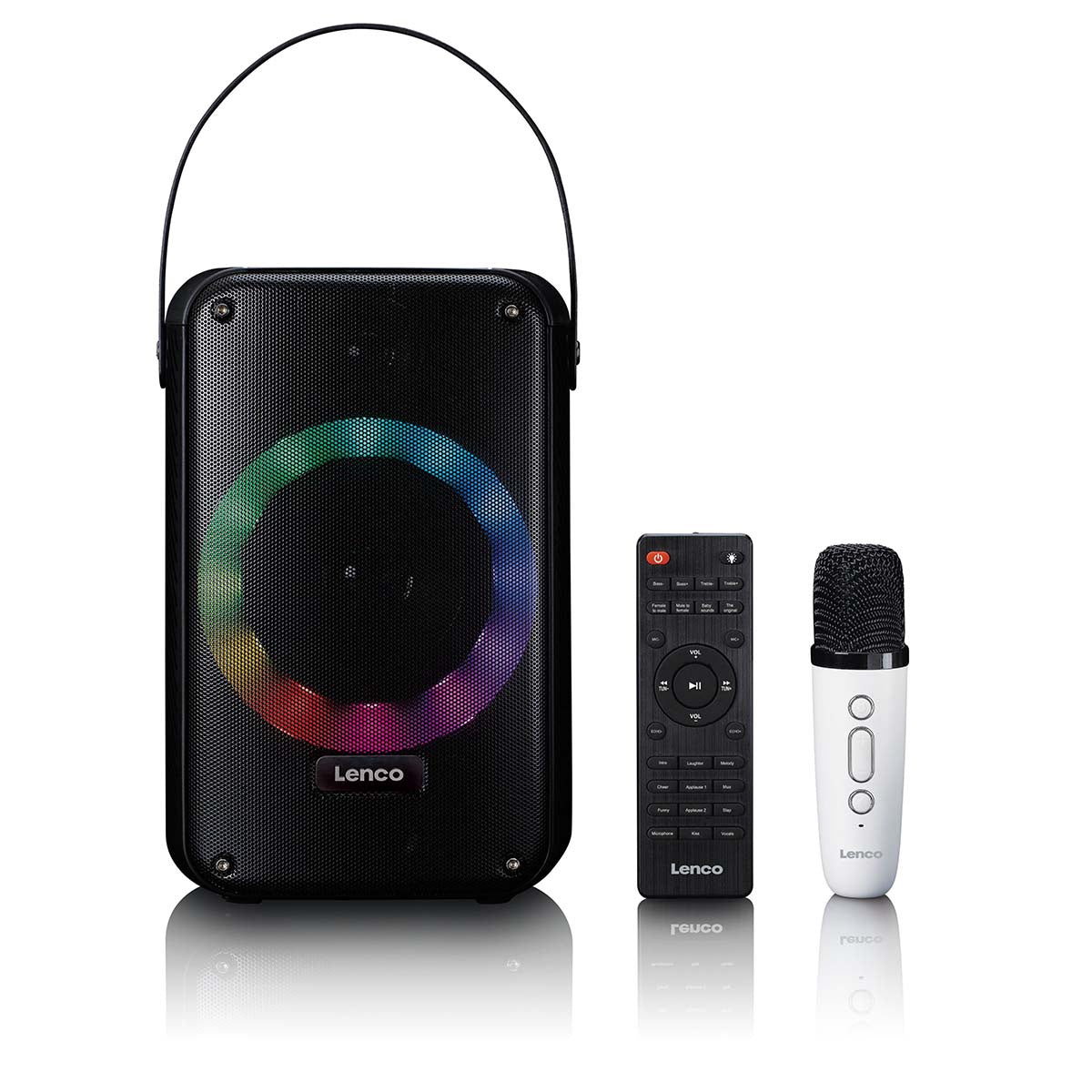 Karaoke System with Bluetooth, LED Lights, Wireless Mic